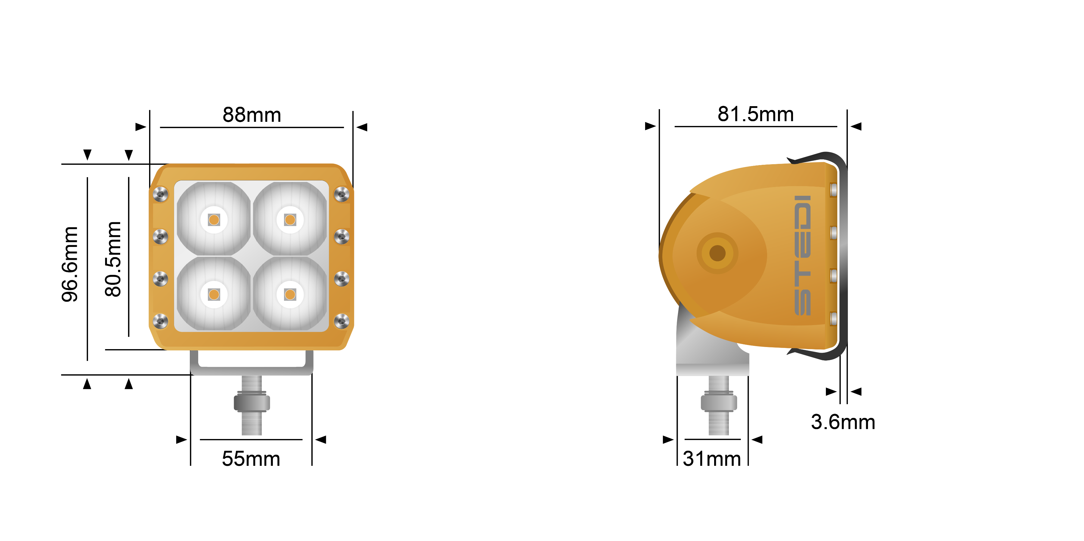 STEDI Industrial C-4 LED Light | Flood